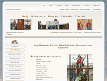 Tablet Screenshot of holyredeemer.ca